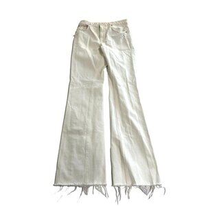 GRLFRND Melanie High Rise Bootcut Jeans in White